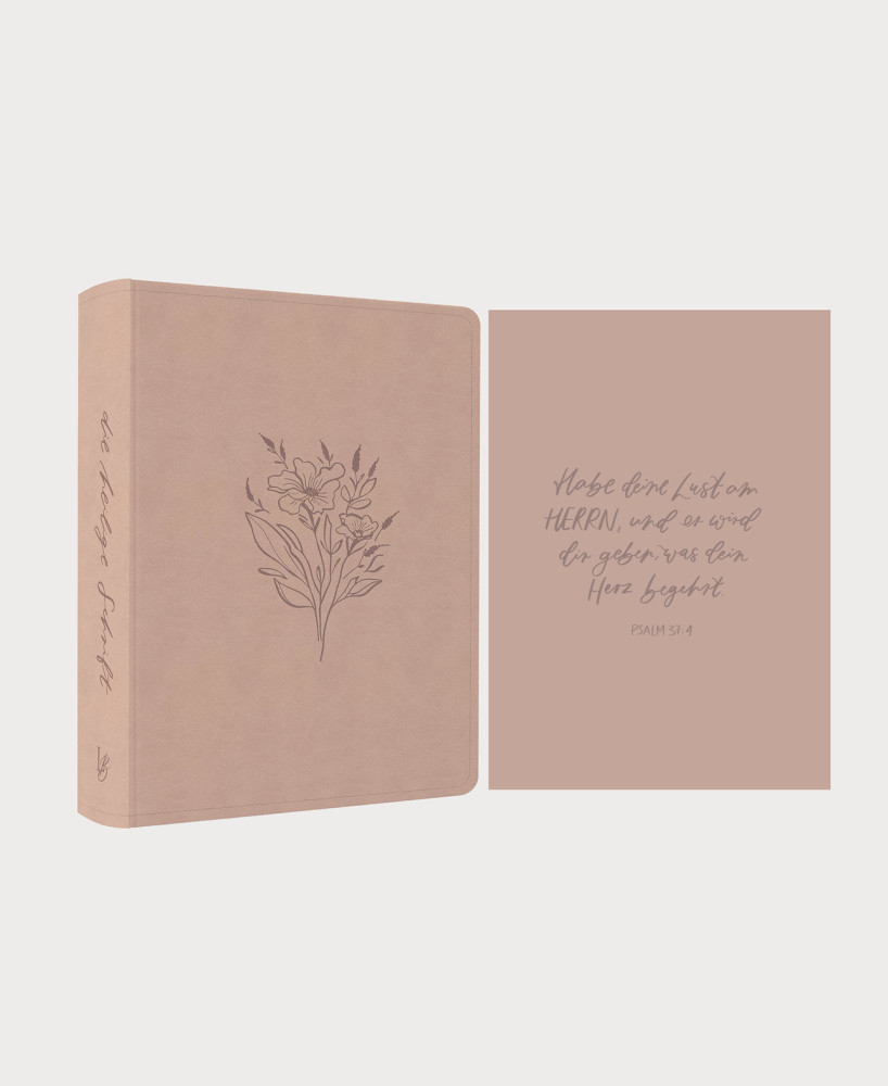 Schlachter Liebezurbibel (Schreibrandbibel Blush) - Flexibler Kunstledereinband - Lachs mit...