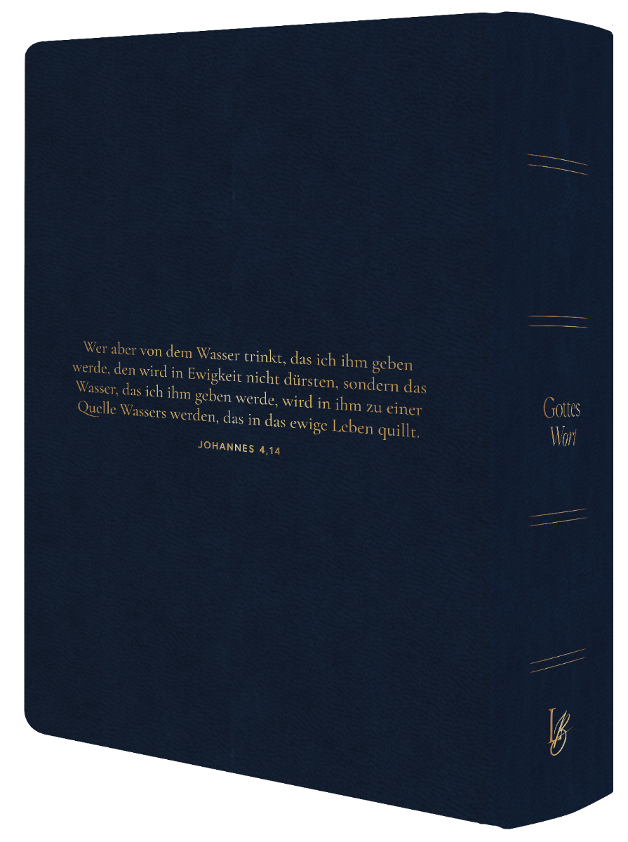 Schlachter Liebezurbibel (Schreibrandbibel Fons Vitae) - Flexibler Kunstledereinband - Blau mit...