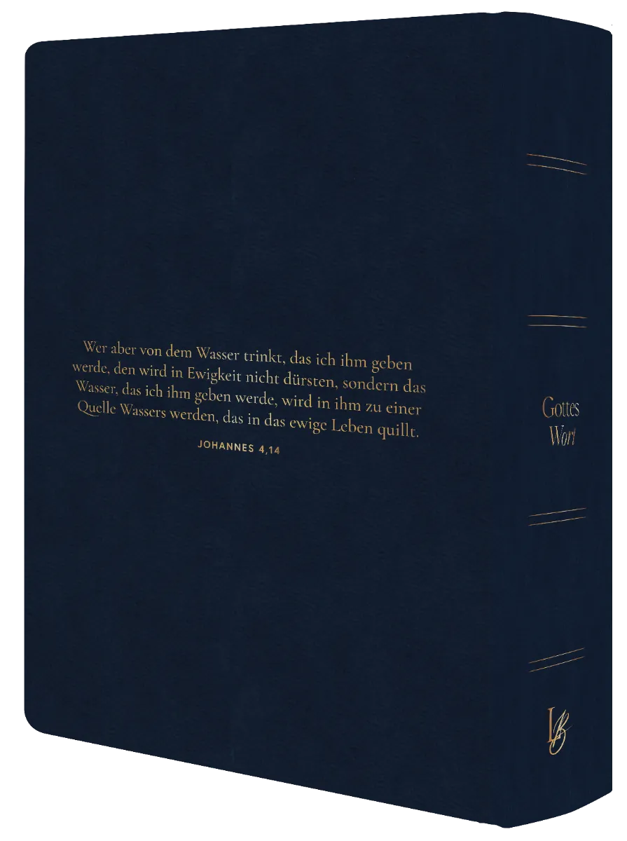 Schlachter Liebezurbibel (Schreibrandbibel Fons Vitae) - Flexibler Kunstledereinband - Blau mit...