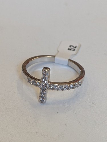 Bague croix en argent 925 - Taille 52
