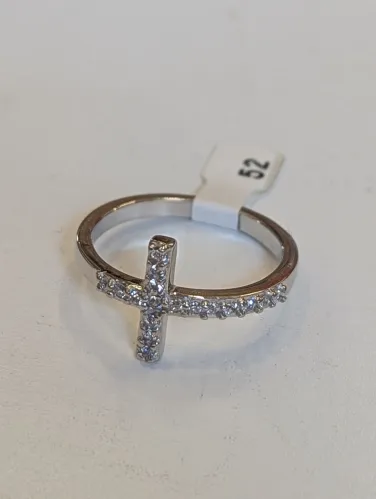 Bague croix en argent 925 - Taille 52