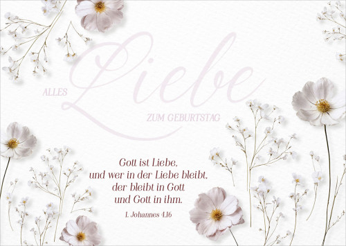 Postkarte Alles Liebe - 1. Johannes 4,16