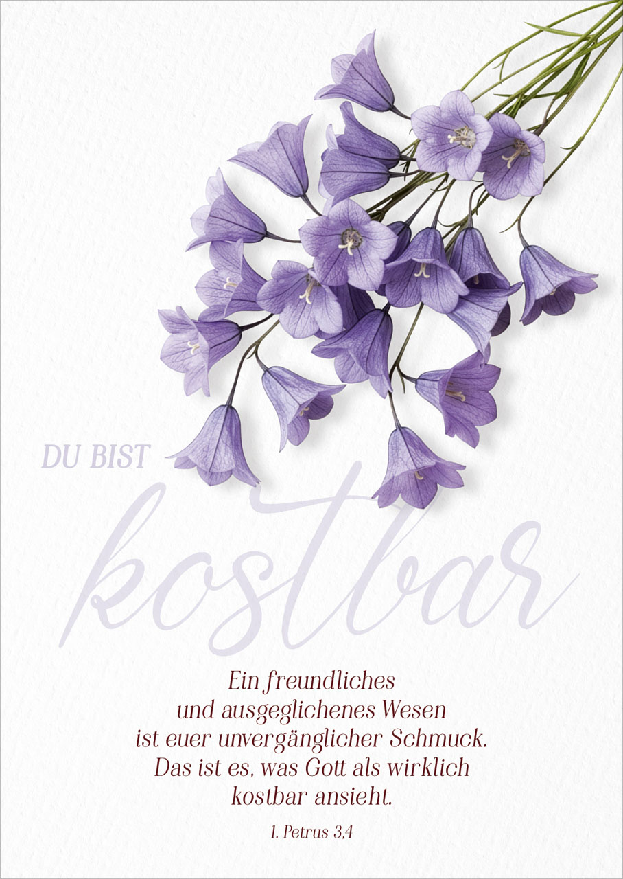 Postkarte kostbar - 1. Petrus 3,4