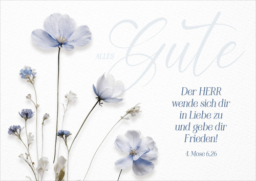 Faltkarte Alles Gute - 4. Mose 6,26