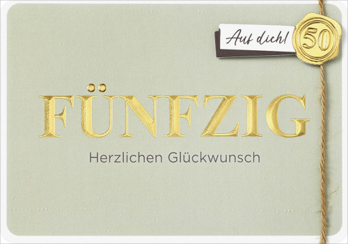 Faltkarte Geburtstag 50 - aus Hebräer 12,2