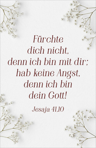 Poster A4 Jahreslosung 2027 Blumen - Jesaja 41,10