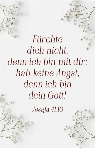 Poster A3 Jahreslosung 2027 Blumen - Jesaja 41,10