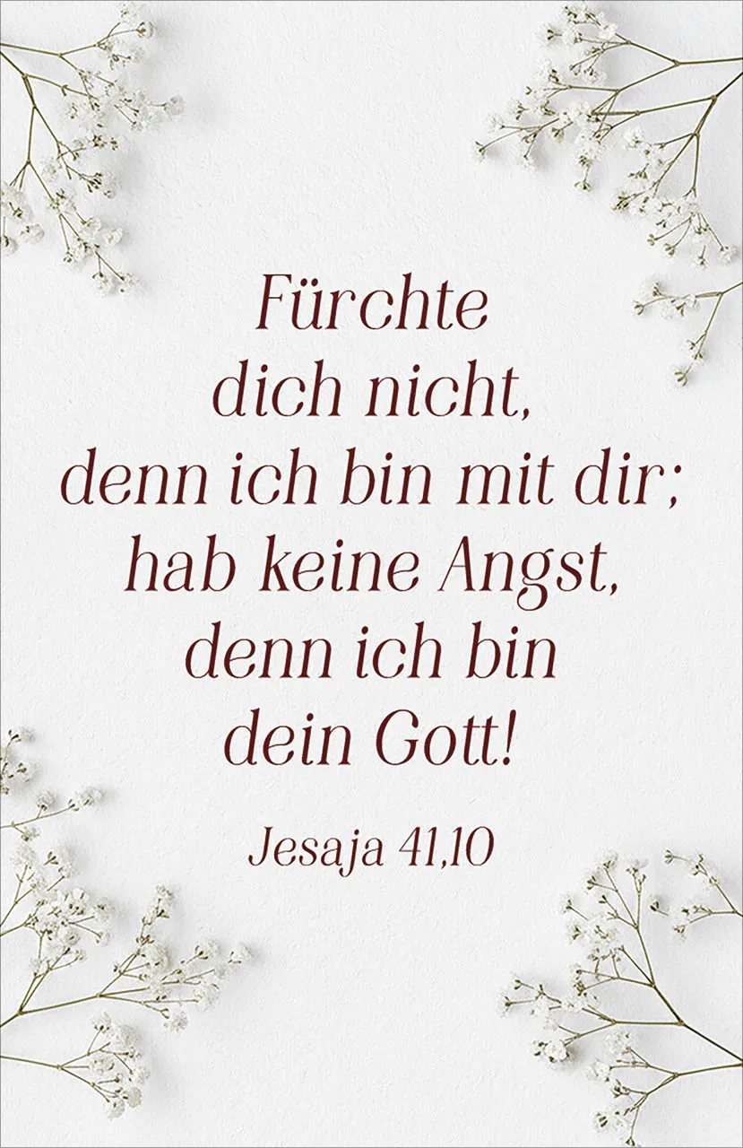 Poster A2 Jahreslosung 2027 Blumen - Jesaja 41,10