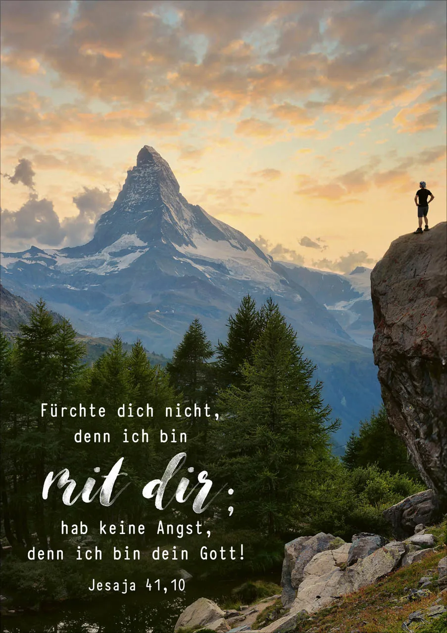 Poster A3 Jahreslosung 2027 Berg - Jesaja 41,10