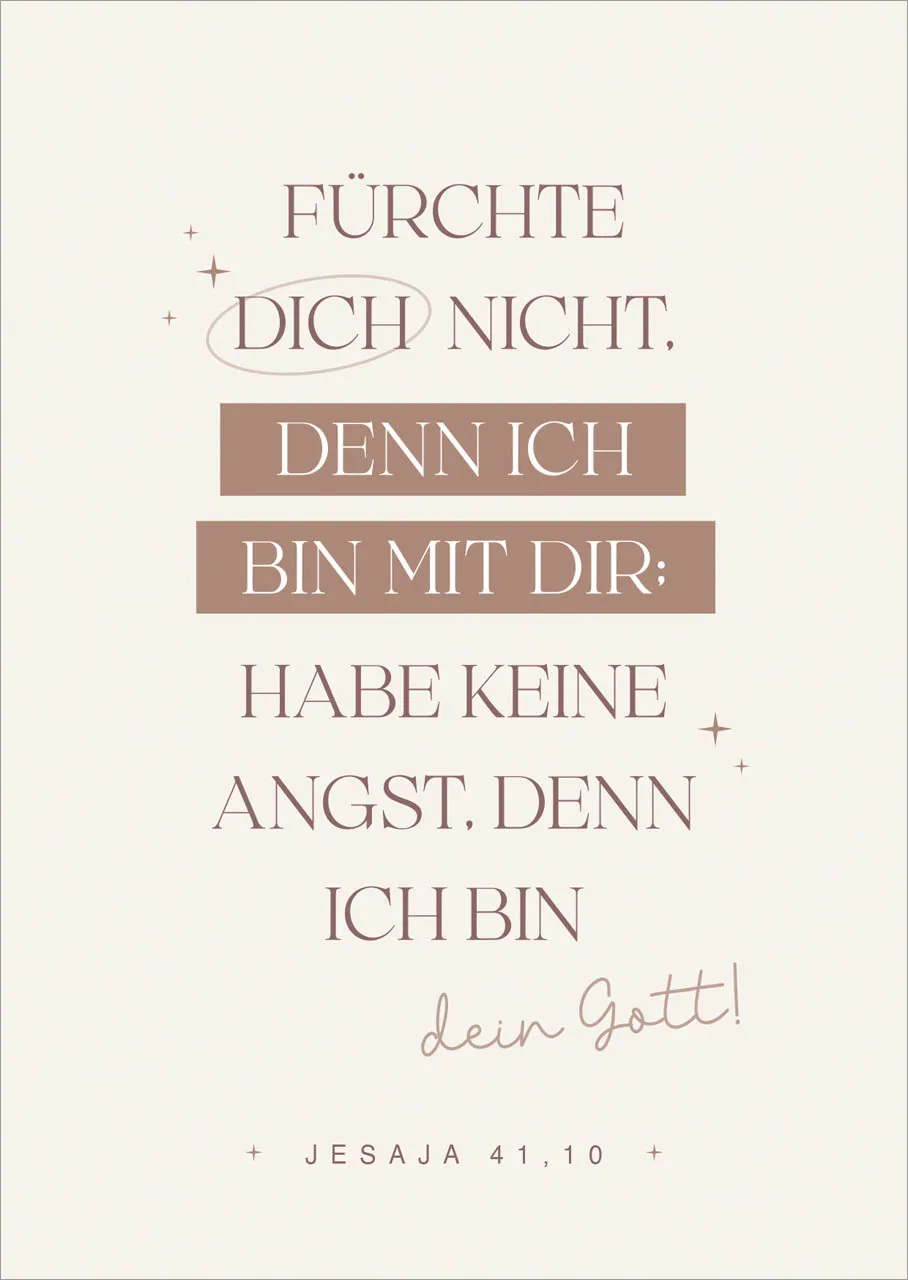 Poster A2 Jahreslosung 2027 Fatzer alive - Jesaja 41,10