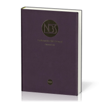 Bible d'étude NBS - grand format, similicuir prune, étui souple