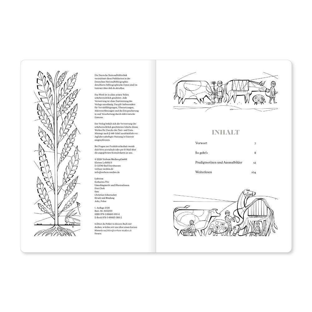 Predigt-Notizbuch für Kinder - Mit Fragen und Ausmalbildern