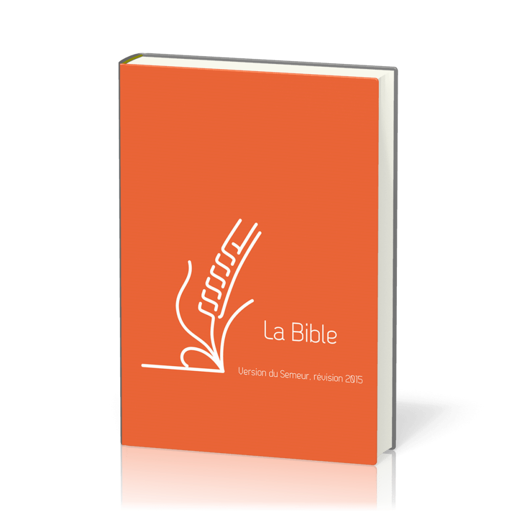 Bible Semeur 2015, compacte, orange - couverture rigide, renforcée lin