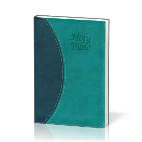 Englisch, Bibel King James Version, zweifarbig blau, Kunstleder, Silberschnitt