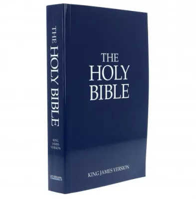 Anglais, Bible KJV, souple, bleue, economy