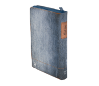 Bible Segond 21 compacte (Premium Style) - couverture souple toilée motif jeans, avec fermeture...
