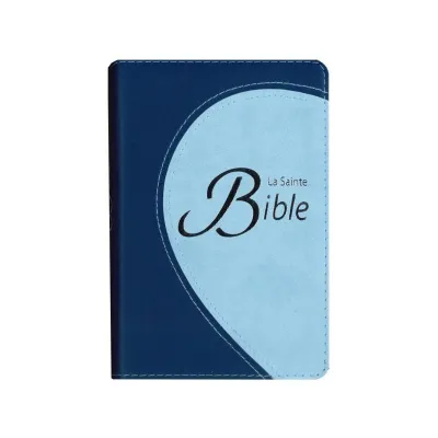Bible Segond 1910, de poche, duo bleu - couverture souple , tranche argent, signet