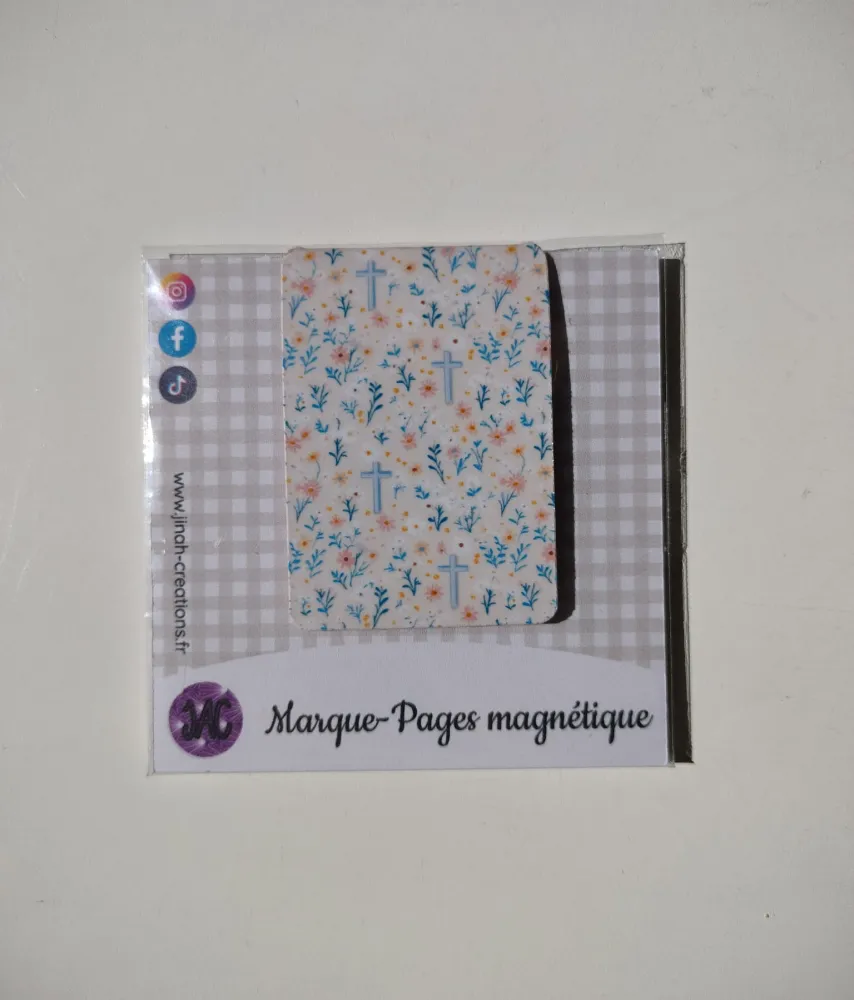 Marque-Page Magnétique "L'Eternel a fait pour nous de grandes choses" - Croix Orange
