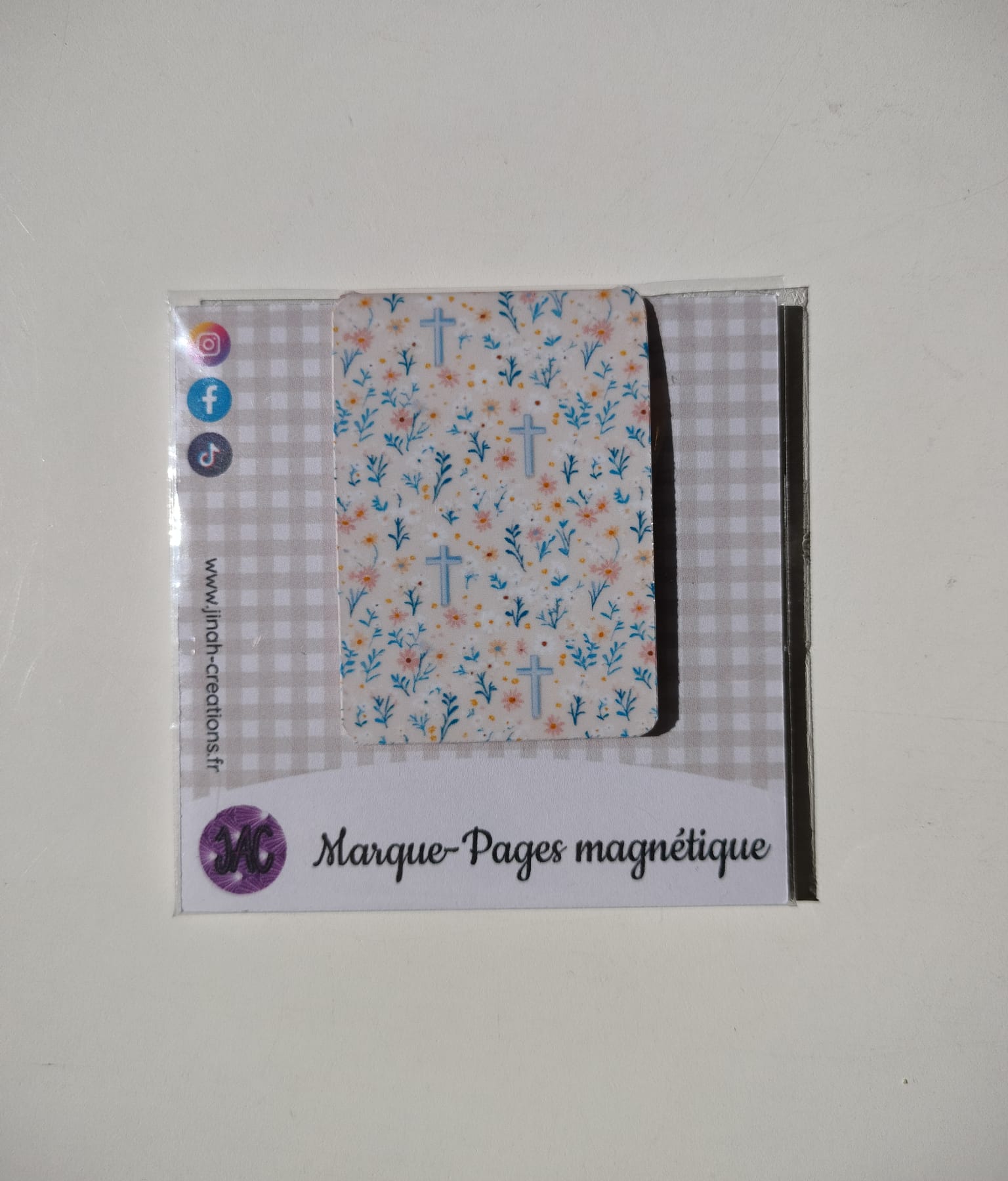 Marque-Page Magnétique "L'Eternel a fait pour nous de grandes choses" - Croix Orange