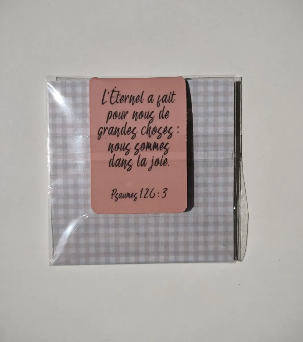 Marque-Page Magnétique "L'Eternel a fait pour nous de grandes choses" - Croix Orange