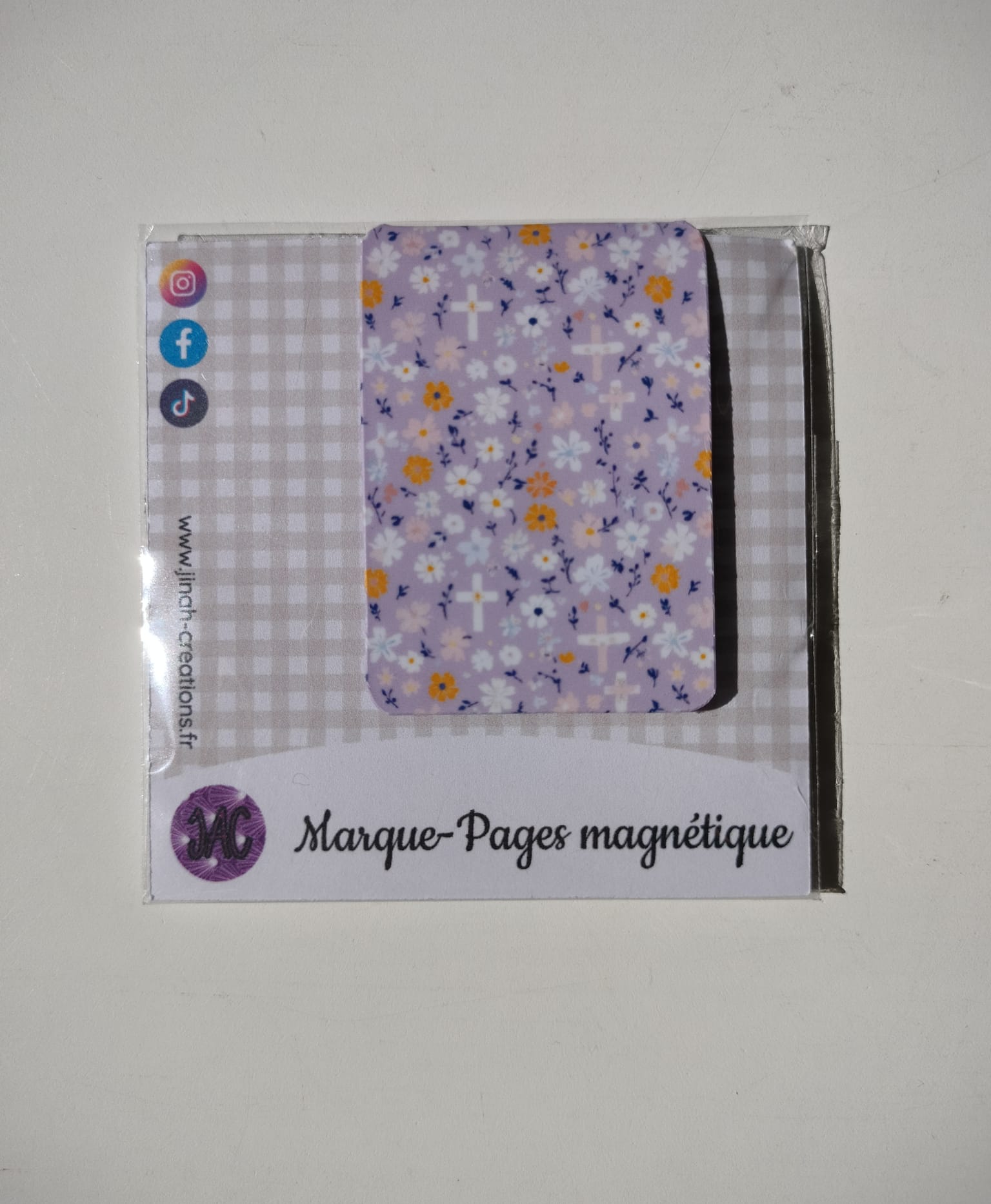 Marque-Page Magnétique "Tous les plus beaux cadeaux viennent de Dieu." - Croix Violette