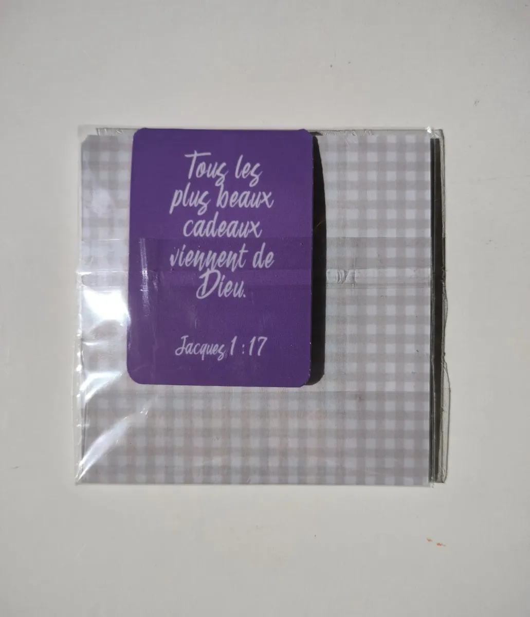 Marque-Page Magnétique "Tous les plus beaux cadeaux viennent de Dieu." - Croix Violette