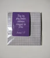 Marque-Page Magnétique "Tous les plus beaux cadeaux viennent de Dieu." - Croix Violette