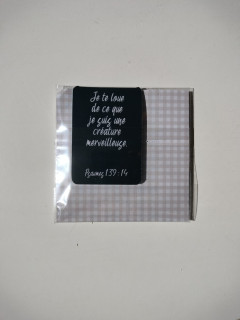 Marque-Page Magnétique "Je te loue de ce que je suis une créature merveilleuse." - Croix Bleue