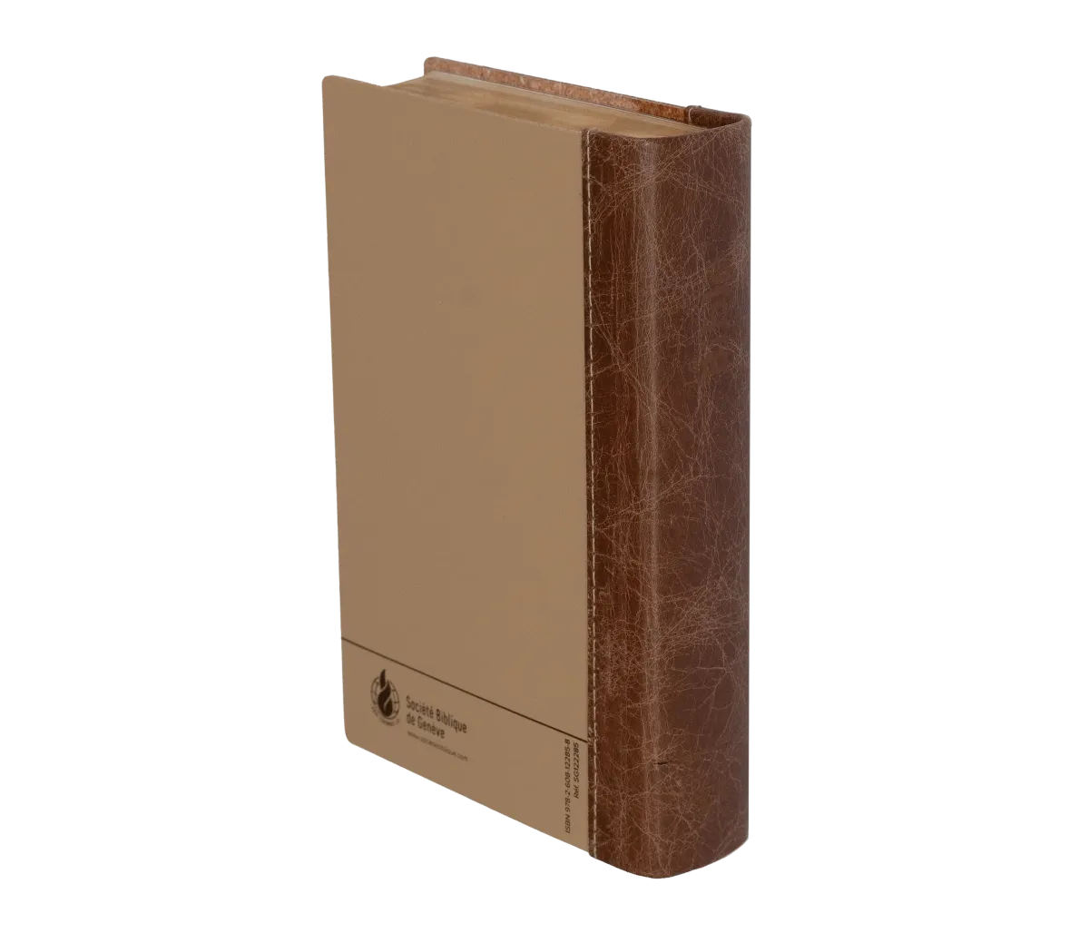 Bible Segond 21 compacte (Premium Style) - couverture semi-rigide duo cuir praliné-chocolat, avec...