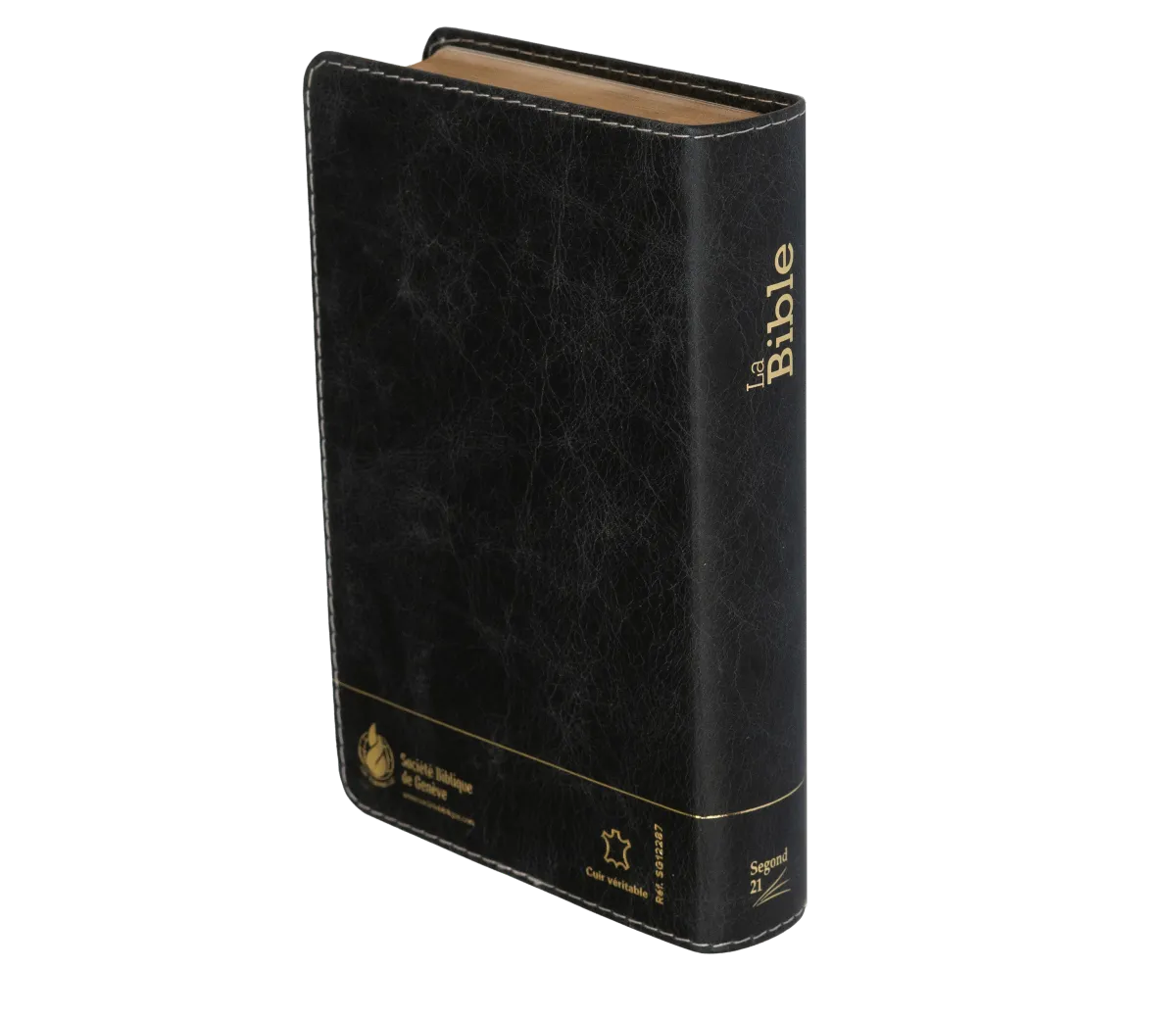 Bible Segond 21 compacte (Premium Style) - couverture souple, cuir anthracite, avec tranches dorées