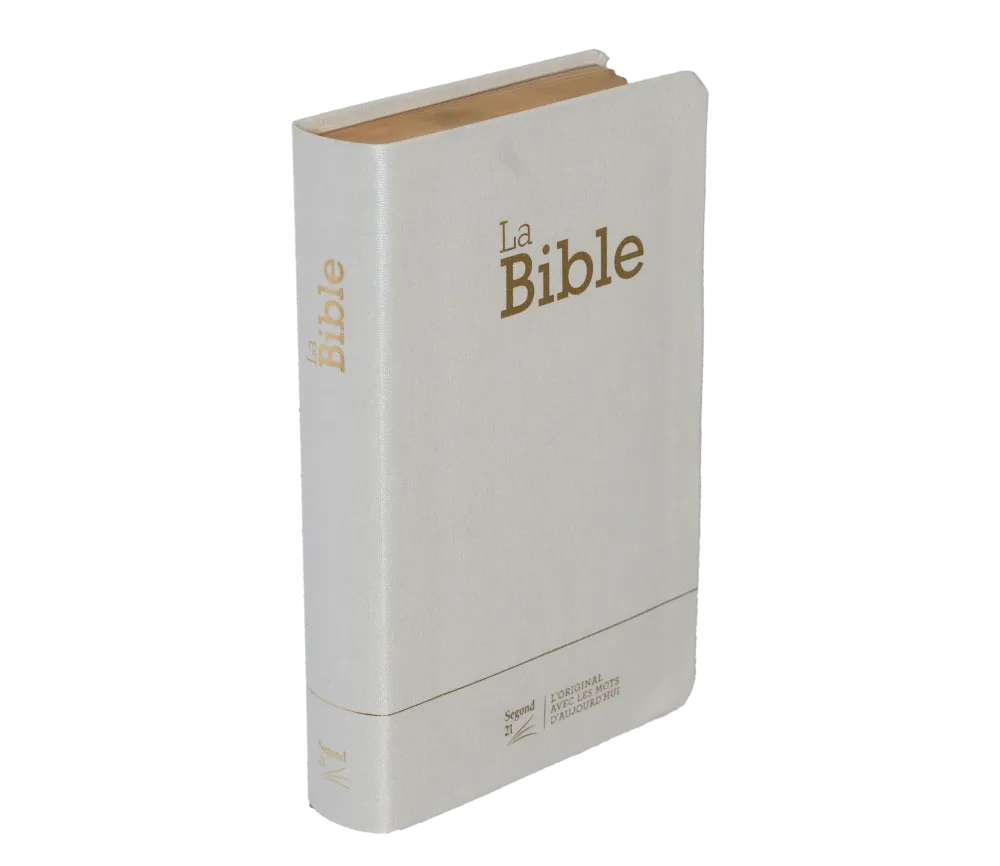 Bible Segond 21 compacte (Premium Style) - couverture semi-rigide toile blanche, avec tranches...