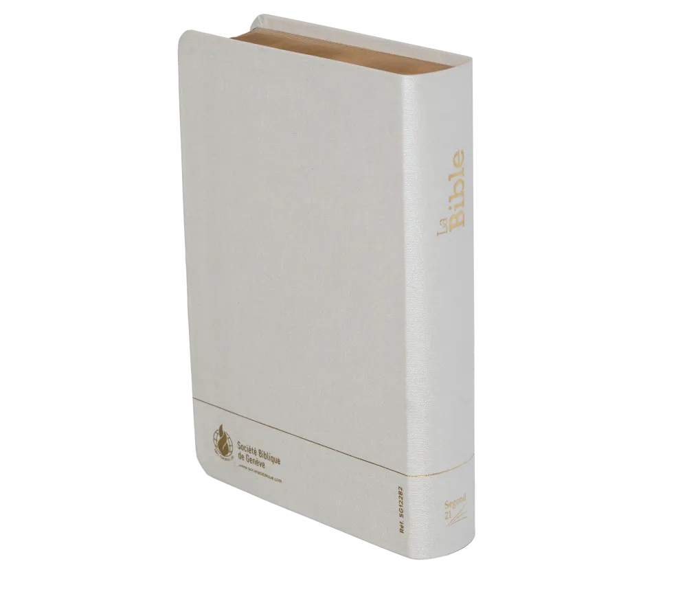 Bible Segond 21 compacte (Premium Style) - couverture semi-rigide toile blanche, avec tranches...
