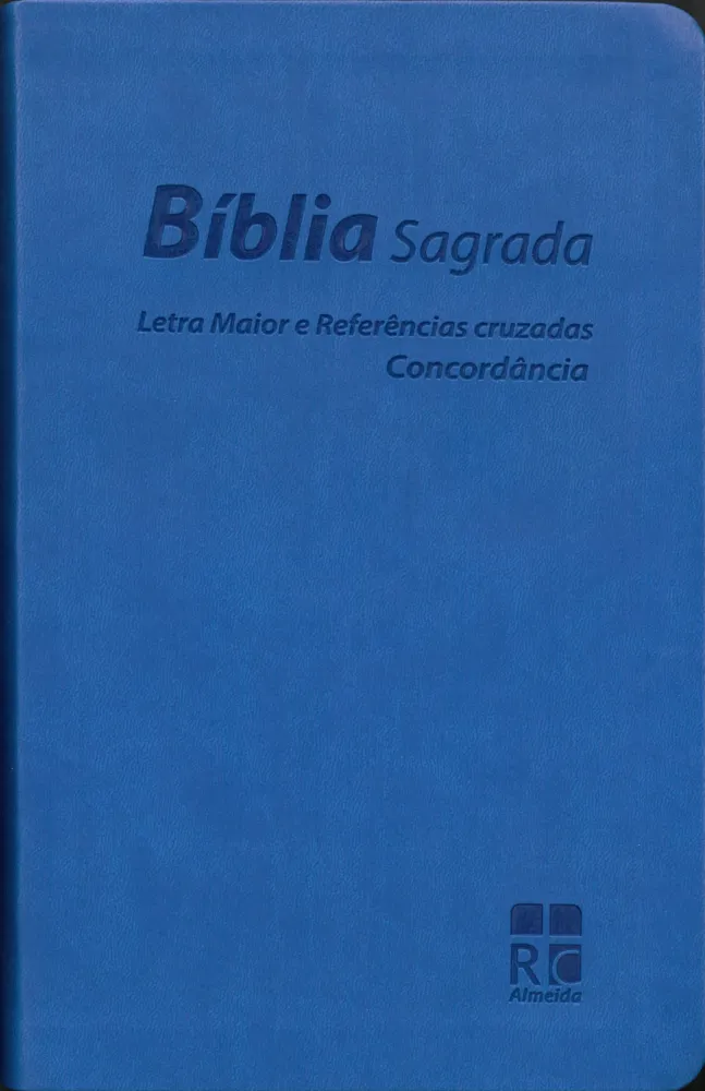 Portugiesisch, Bibel Almeida Revidiert und Korrigiert, biegsam, blau