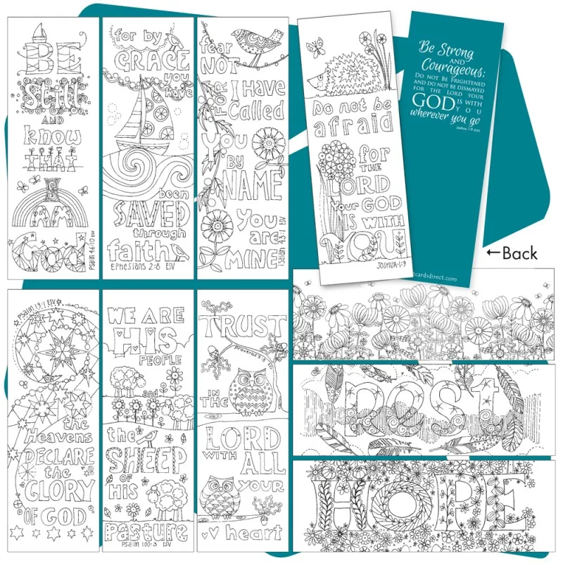 Anglais, Signets à colorier, images de Grace [lot de 10] - 10 Images of Grace Colouring Bookmarks