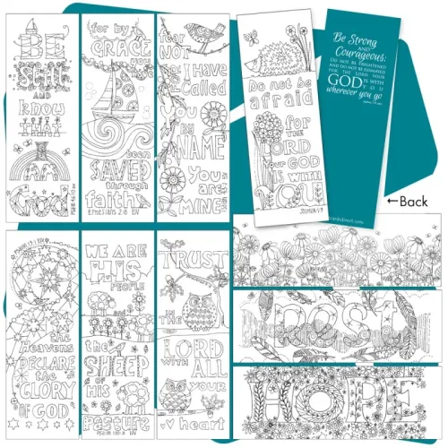 Anglais, Signets à colorier, images de Grace [lot de 10] - 10 Images of Grace Colouring Bookmarks