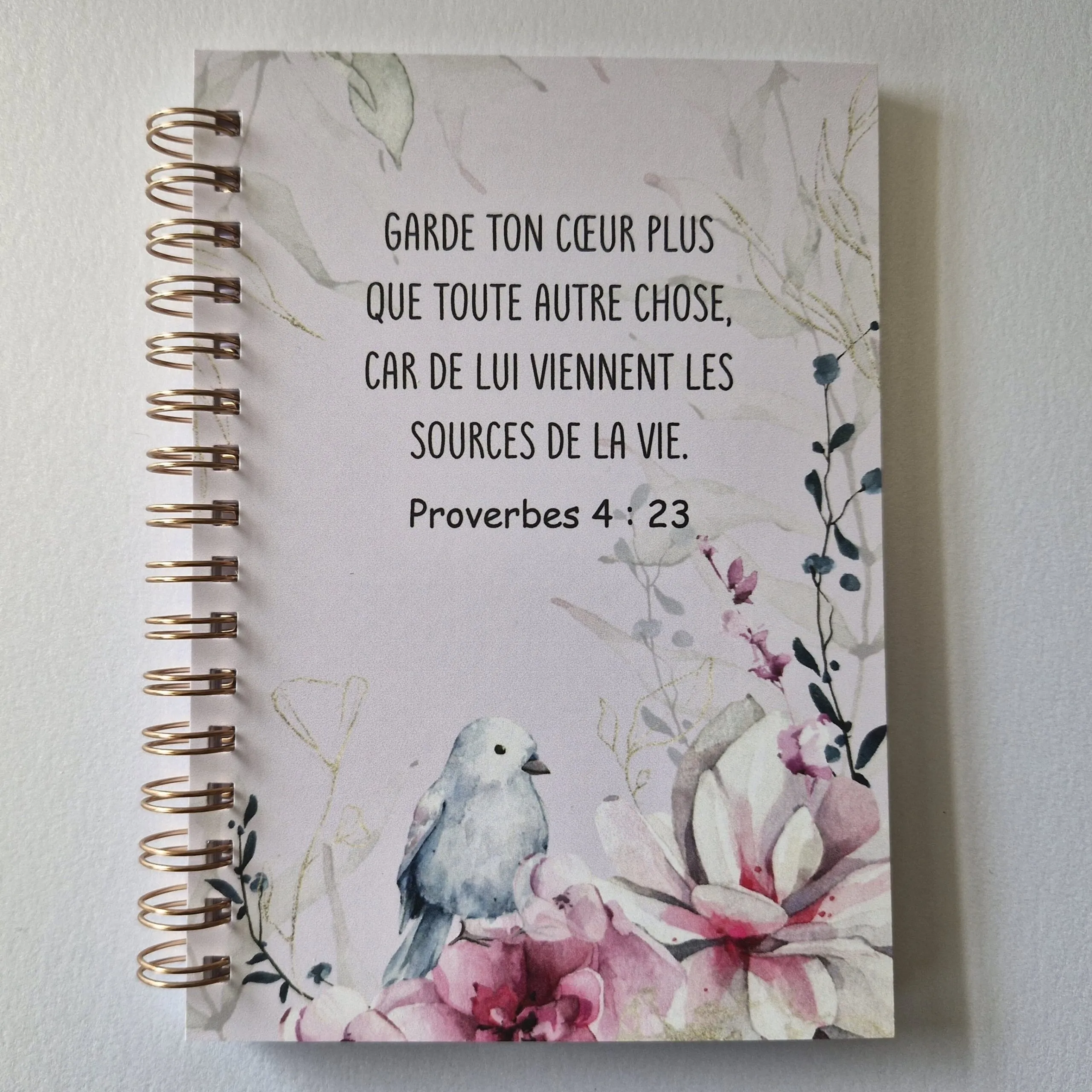 Carnet de notes, format poche A6, Prov. 4.23 - Avec spirales, pages pointillées