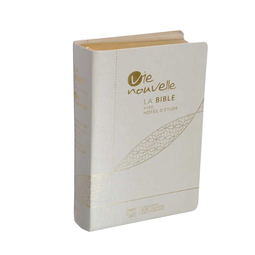 Studienbibel Vie nouvelle, Segond 21, französisch, weiß - Softcover, Leinen, Goldschnitt