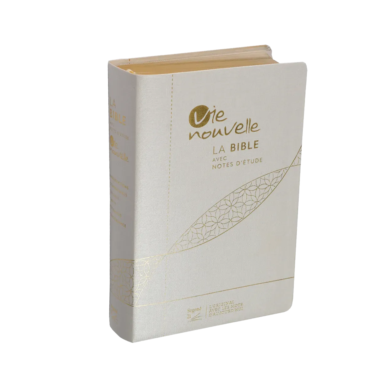 Studienbibel Vie nouvelle, Segond 21, französisch, weiß - Softcover, Leinen, Goldschnitt