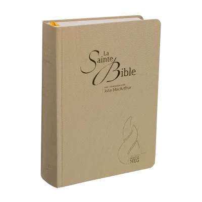 Bible d'étude Segond NEG MacArthur - couverture semi-rigide, toile beige