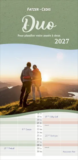 Duo - calendrier vertical