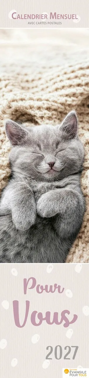 Pour vous (Animaux) - Calendrier cartes postales, vertical