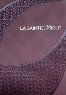 Bible Segond 1910, gros caractères, similicuir brun, onglets, tranche or - 2 rubans marque-pages,...