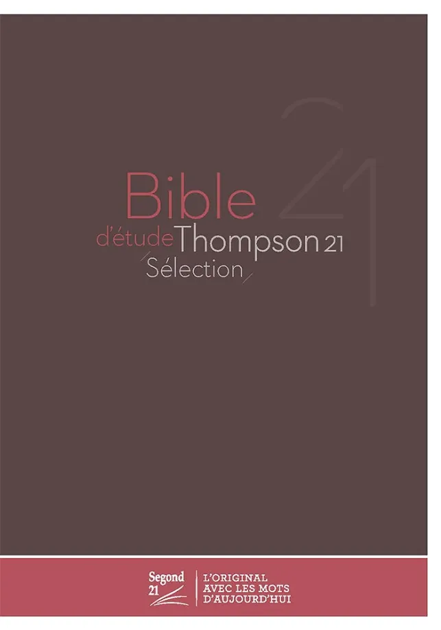 Bible d'étude Thompson 21 Sélection, marron - couverture rigide