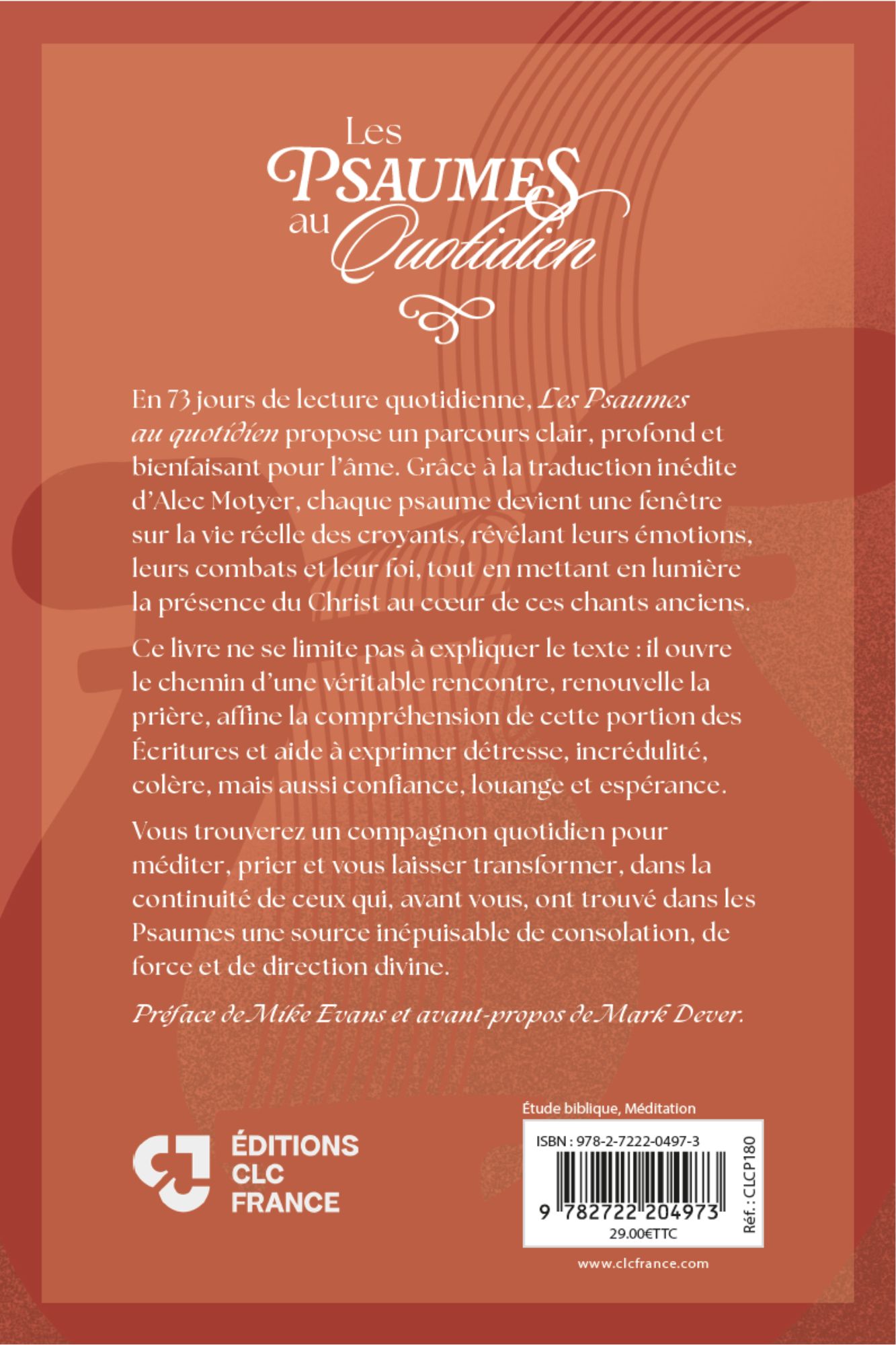 Psaumes au quotidien (Les) - Traduction pour l'étude accompagnée de notes explicatives et d'une...