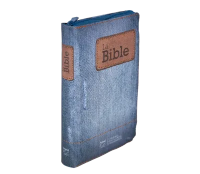 Bibel Segond 21 französisch (Premium Style) - Softcover aus Canvas mit Jeansmuster, mit...