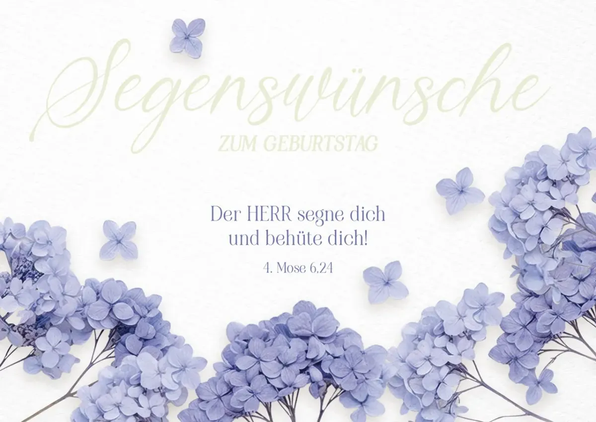 Postkarte Segenswünsche zum Geburtstag - 4. Mose 6,24