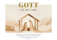 Postkarte Gott mit uns - Matthäus 1,23