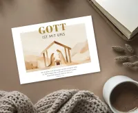 Postkarte Gott mit uns - Matthäus 1,23