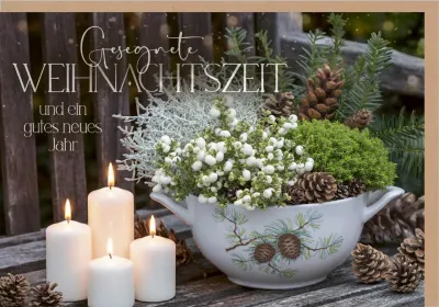 Faltkarte Gesegnete Weihnachten - Lukas 2,10.11