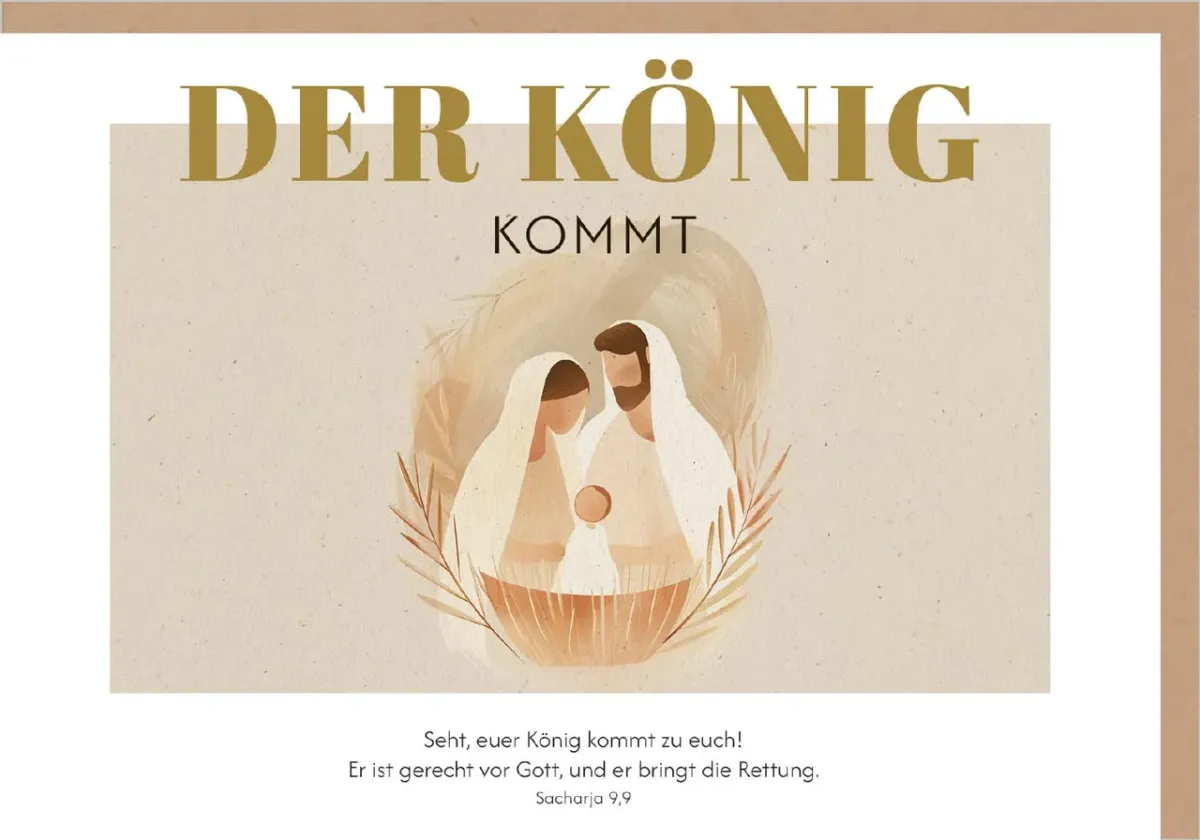 Faltkarte Der König kommt - Sacharja 9,9